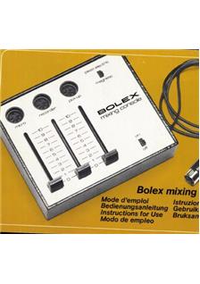 Bolex Mixing Console manual. Camera Instructions.